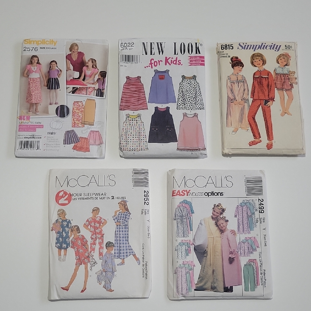 Simplicity Sewing Pattern for Girls - 2576,6022,6815, McCall's 2952,2499